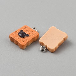 10pcs pendentifs en résine opaque&nbsp;CRES-WH0017-06D-P