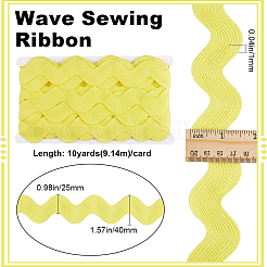 Ruban de bordure à franges ondulées en polyester de 10 mètre&nbsp;SRIB-GF0001-38H