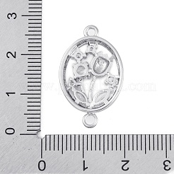 Ciondoli connettore in ottone con pavé di zirconi cubici trasparenti&nbsp;KK-Z066-10P