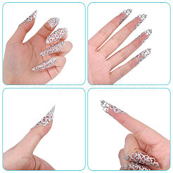 10 pièce de couvre-ongles en fer creux&nbsp;MRMJ-GL0001-20P
