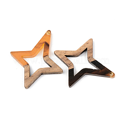 Pendentifs en bois de résine et de noyer&nbsp;RESI-S389-020A-A01