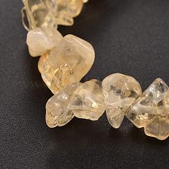 Chips de citrine naturelle (teintée et chauffée) bracelets extensibles perlés&nbsp;BJEW-JB01826-08