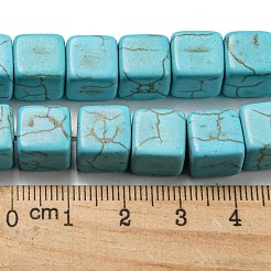 Gefärbten Synthesetürkisfarbenen Perlen Stränge&nbsp;G-G075-B02-01