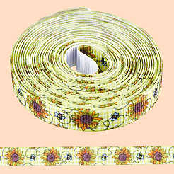 Ripsbänder aus Polyester mit Bienen-Aufdruck&nbsp;SRIB-WH20020-018A