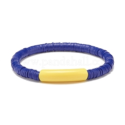 Bracciali elasticizzati con perline di argilla polimerica fatti a mano&nbsp;BJEW-JB07781
