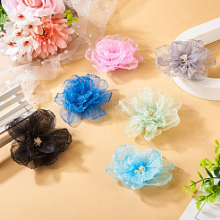6 Stück 6 Farben Organza-Ornament-Zubehör&nbsp;DIY-TA0006-50B