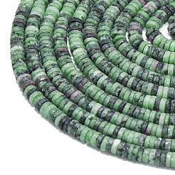 Natürliche Rubin in Zoisit Perlen Stränge&nbsp;G-P575-B29-4x1mm
