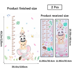 Adesivo da parete con grafico di crescita dell'altezza in pvc&nbsp;DIY-WH0013-68