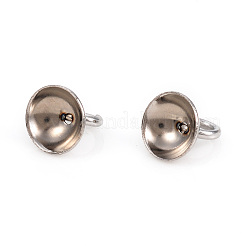 Pendentifs à capuchon de perle en acier inoxydable 201&nbsp;STAS-L244-27D-P