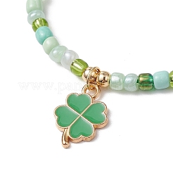 Braccialetti di perline intrecciate con semi di vetro e cordino di nylon regolabile&nbsp;BJEW-JB11436