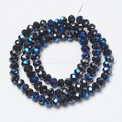 Chapelets de perles en verre électroplaqué&nbsp;EGLA-A034-T4mm-I03