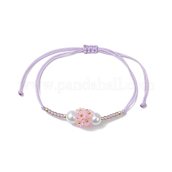 Braccialetti di perline intrecciate con cordino di nylon regolabile&nbsp;BJEW-MZ00170-04