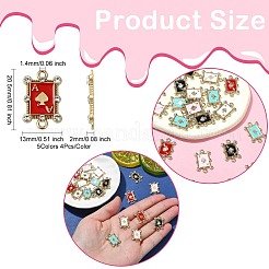 20 pieza de conectores de espadas de rhinestone de cristal de aleación de 5 colores&nbsp;FIND-CJ0003-05