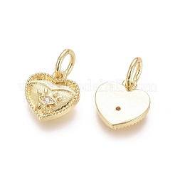 Adornos de latón micropavé de circonia cúbica&nbsp;ZIRC-G161-04G