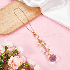Décoration pendentif en acrylique et en verre&nbsp;HJEW-DR00059