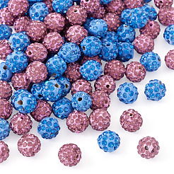 100 Stück 2 Farben handgefertigte Polymer Clay Strassperlen&nbsp;CLAY-TA0001-79A