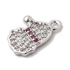 Ciondoli natalizi in ottone con micro pavé di zirconi&nbsp;KK-L258-04P-B01