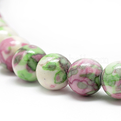 Synthetik Meer weißer Jade Perlen Stränge&nbsp;G-S252-8mm-04