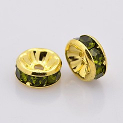 Messing Strass Zwischen perlen&nbsp;RB-A014-Z6mm-09G