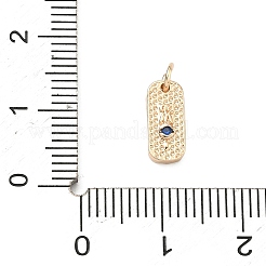 Breloques en laiton serties de micro-pavés de zircone cubique transparente sur le thème des cinq éléments&nbsp;KK-F934-02C-G