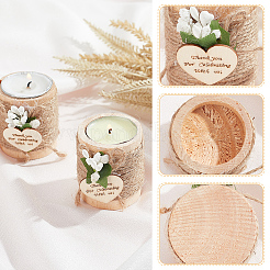 Bougeoir en bois&nbsp;DJEW-WH0034-86