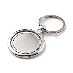 Drehbare Cabochon-Fassungen für Schlüsselanhänger aus Zinklegierung&nbsp;FIND-G088-01C