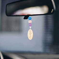 Clips para rejilla de ventilación del coche hechos de fieltro de lana y madera&nbsp;HJEW-DR00037