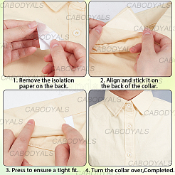 250 Stück PVC-Hemdkragen-Formaufkleber&nbsp;AJEW-CY0002-33