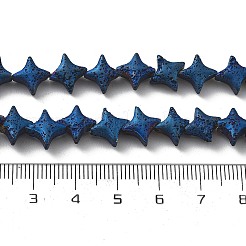 Hebras de cuentas de roca de lava natural galvanizada&nbsp;G-A251-C01-01H