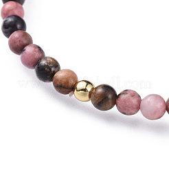 Pulseras del estiramiento rhodonite naturales&nbsp;BJEW-JB04556-01