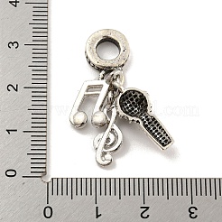 Gestell-Plattierung tibetischen Stil Legierung europäischen Musiknote baumeln Charms&nbsp;FIND-B034-39AS