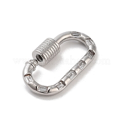 Anelli portachiavi in ottone con micro pavé di zirconi trasparenti&nbsp;KK-M293-49P