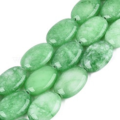 Gefärbt natürlichen weißen Jade Perlen Stränge&nbsp;G-N370-01A-07