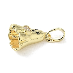 Pendenti in ottone con micro pavé di zirconi cubici a tema Halloween&nbsp;KK-L248-05G-01