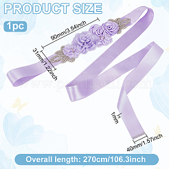 Fiore di strass con cintura da sposa in finta perla in abs&nbsp;AJEW-WH0348-119C