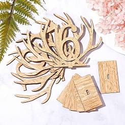 Cartes de numéros de table en bois&nbsp;AJEW-WH0021-28