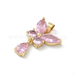 Pendentifs avec zircon cubiques à micro-pavés en laiton&nbsp;KK-H537-08G