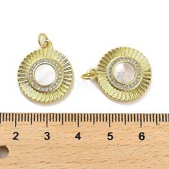 Pendenti in zirconi cubici trasparenti in micro pavè di ottone&nbsp;KK-K365-02C-G