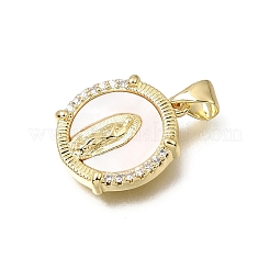 Pendentifs en laiton zircon cubique transparent&nbsp;CU-CBAF50C-01C-G04