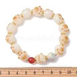 Pulseras elásticas con forma de pata de gato&nbsp;BJEW-TA00732