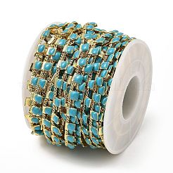 Catene a maglie rettangolari in ottone&nbsp;CHC-C007-03G-05
