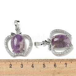 Améthyste naturelle avec pendentifs en zircone cubique transparente&nbsp;G-G133-03P-24