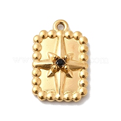 Pendentifs en acier inoxydable 304 avec micro pavé de strass&nbsp;STAS-G369-12G