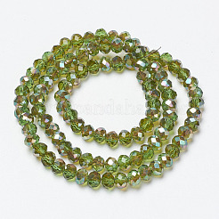 Chapelets de perles en verre électroplaqué&nbsp;LS-EGLA-A034-T4mm-J05