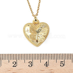 Colliers avec pendentif en laiton et strass&nbsp;LS-NJEW-P331-01A-G