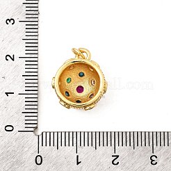 Messing Mikropflaster bunte Zirkonia Anhänger&nbsp;KK-I360-039G
