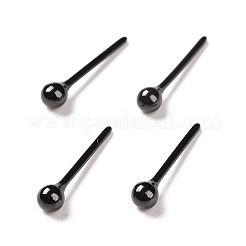 Orecchini a bottone in ceramica con zirconi e bioceramica ipoallergenica&nbsp;EJEW-Z023-11D