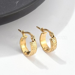 Pendientes de aro de acero inoxidable 304 chapados en oro&nbsp;X-EJEW-E158-21G