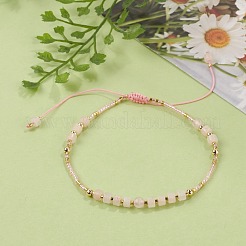 Bracciali di perline intrecciati con fili di nylon regolabili&nbsp;BJEW-JB05504-02