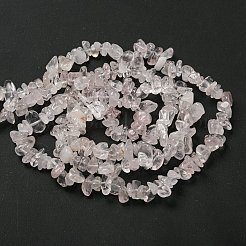 Natürlichen Rosenquarz Chip-Perlen-Stränge&nbsp;F007-02